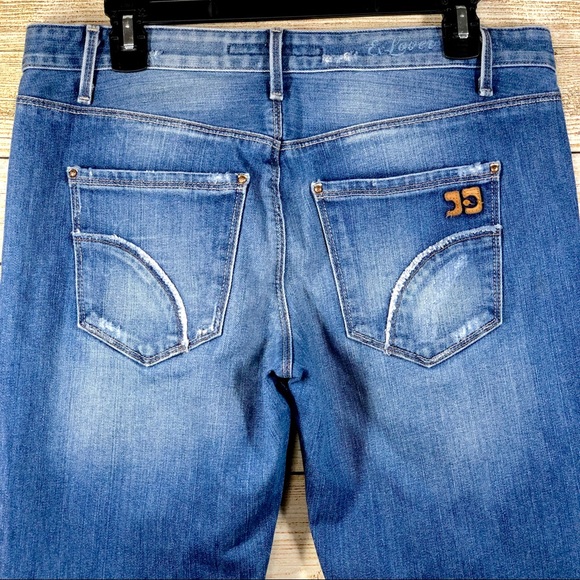 Joe’s Jeans Distressed Ex Lover Blue Capri Cropped - Picture 7 of 8